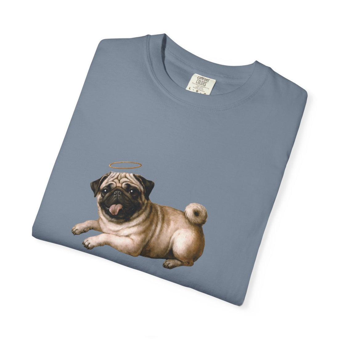 Blue Jean — Folded | Pug 'Professional Mouth Breather' Garment-Dyed Tee