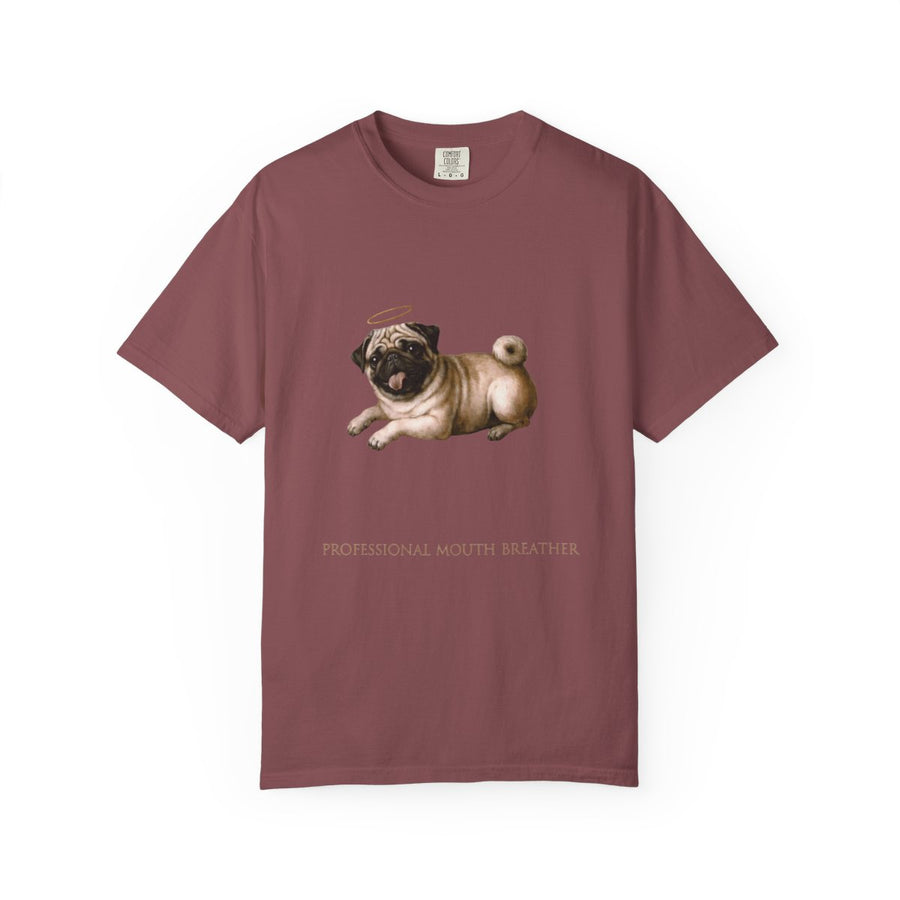 Pug 'Professional Mouth Breather' Garment-Dyed Tee