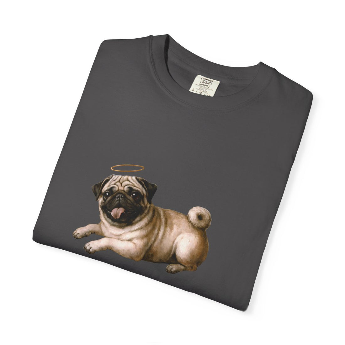 Graphite — Folded | Pug 'Professional Mouth Breather' Garment-Dyed Tee
