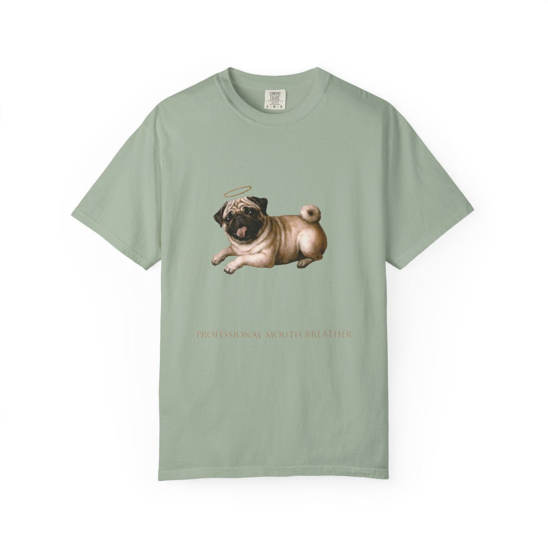 Bay — Front | Pug 'Professional Mouth Breather' Garment-Dyed Tee
