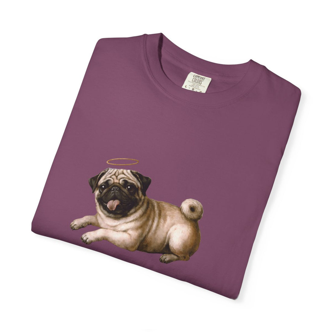 Berry — Folded | Pug 'Professional Mouth Breather' Garment-Dyed Tee
