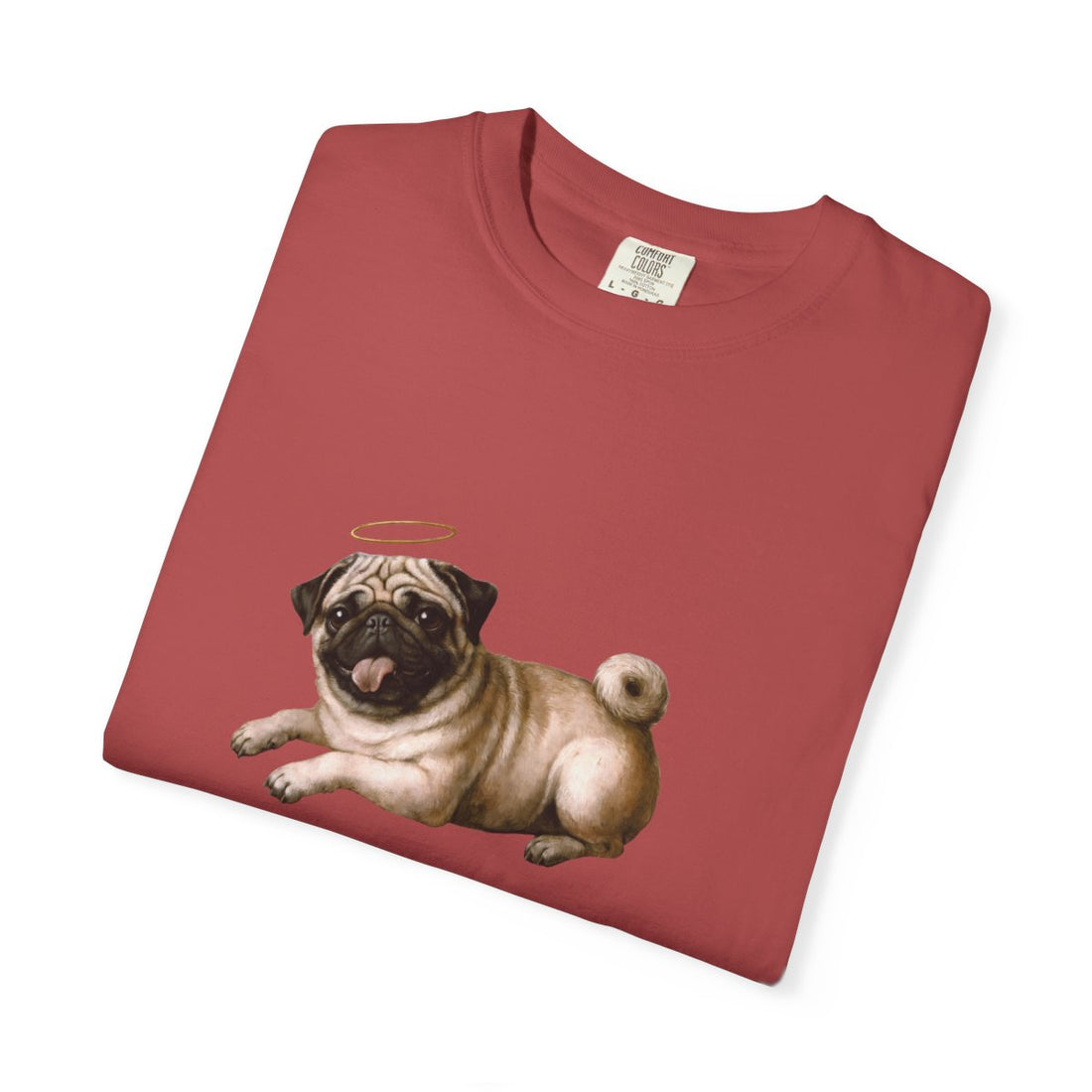 Crimson — Folded | Pug 'Professional Mouth Breather' Garment-Dyed Tee
