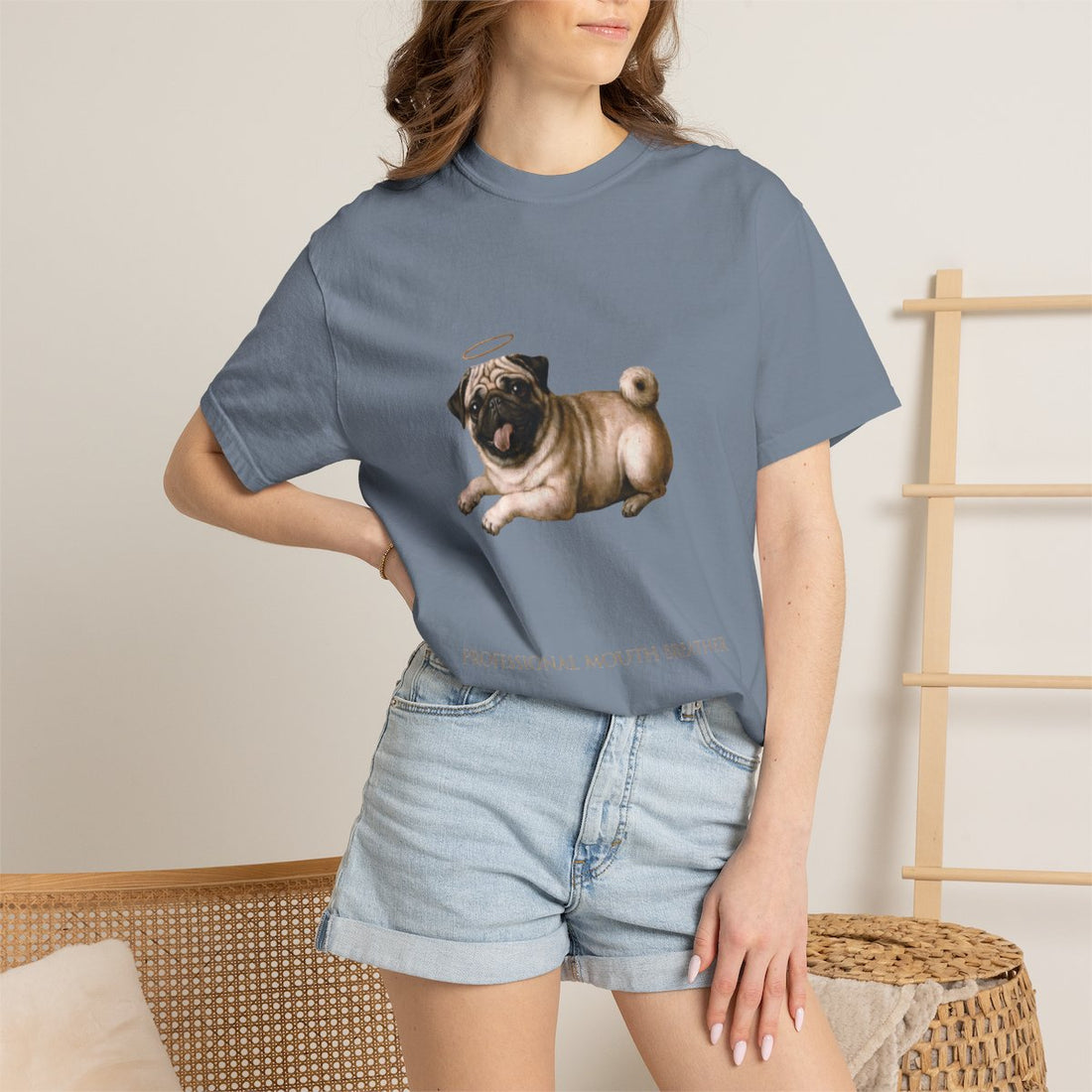 Blue Jean — Lifestyle | Pug 'Professional Mouth Breather' Garment-Dyed Tee