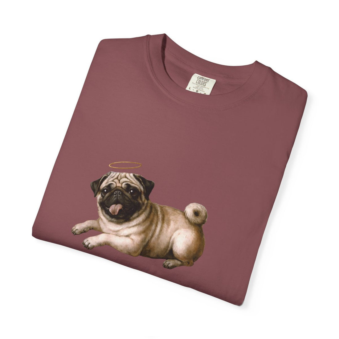 Brick — Folded | Pug 'Professional Mouth Breather' Garment-Dyed Tee