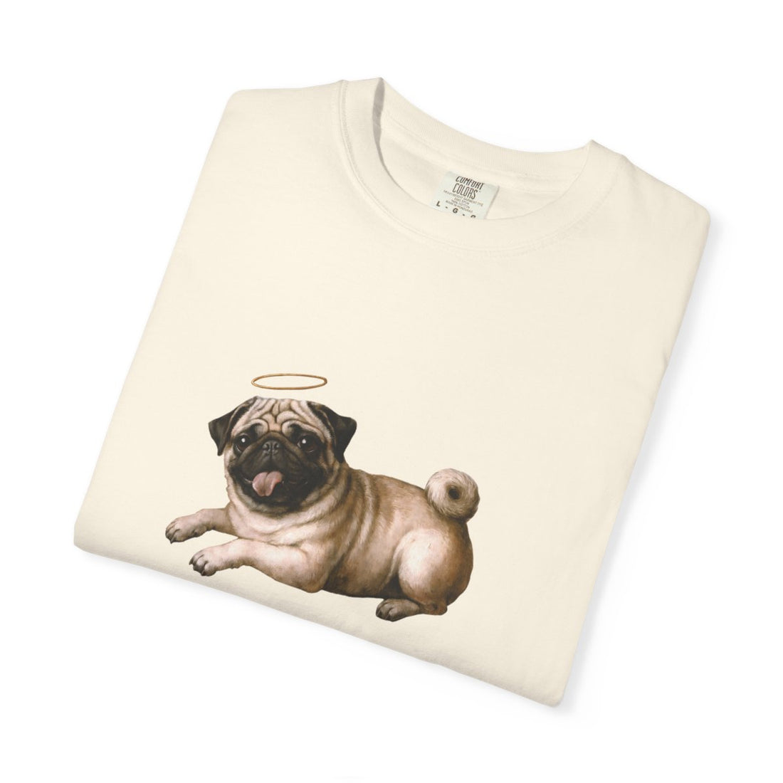 Ivory — Folded | Pug 'Professional Mouth Breather' Garment-Dyed Tee