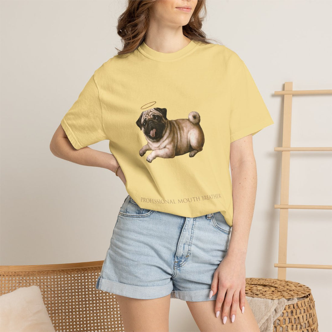 Butter — Lifestyle | Pug 'Professional Mouth Breather' Garment-Dyed Tee