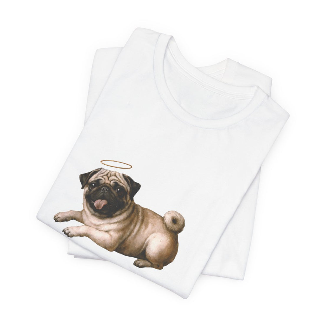 White — Folded | Pug 'Professional Mouth Breather' Tee