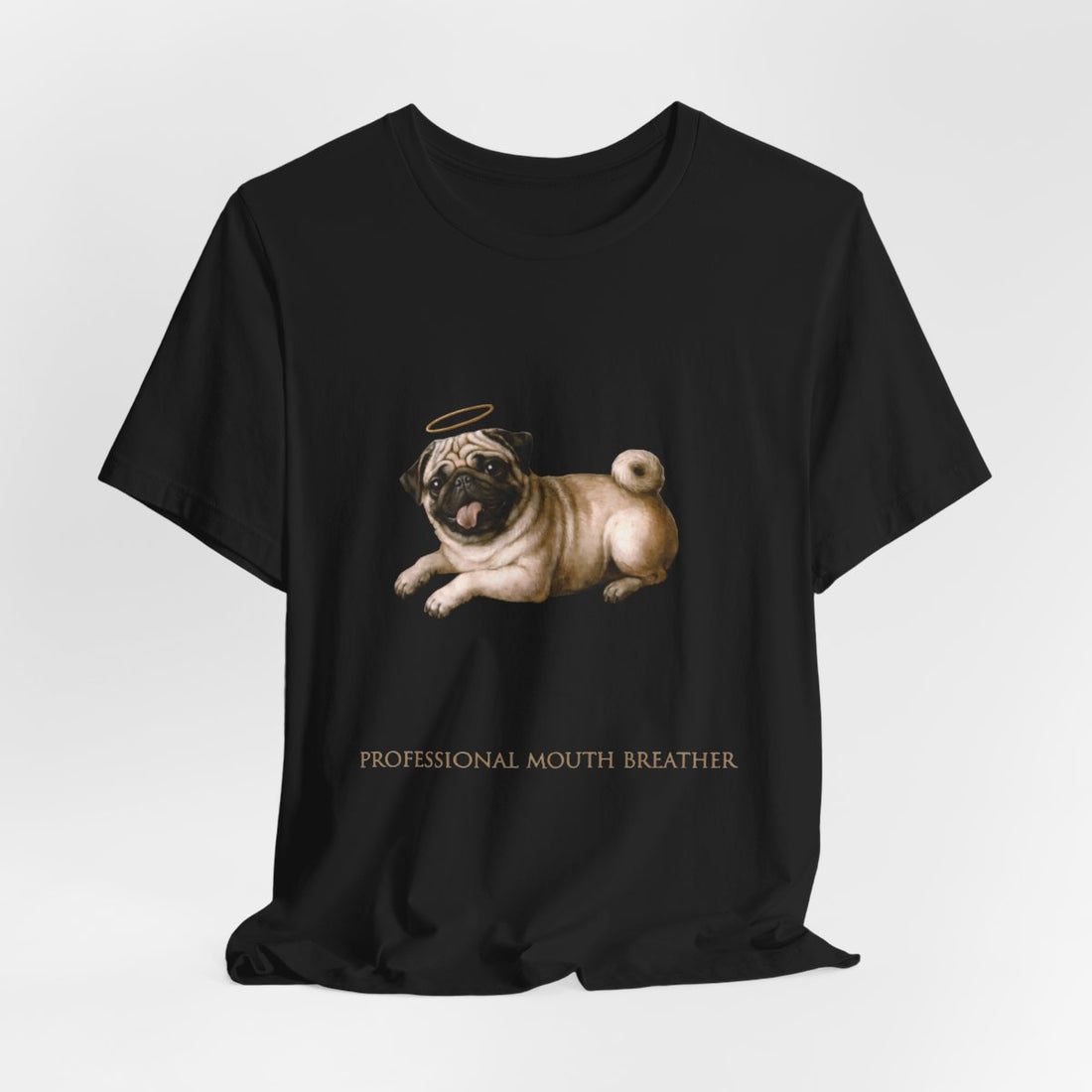 Black — Hanging | Pug 'Professional Mouth Breather' Tee