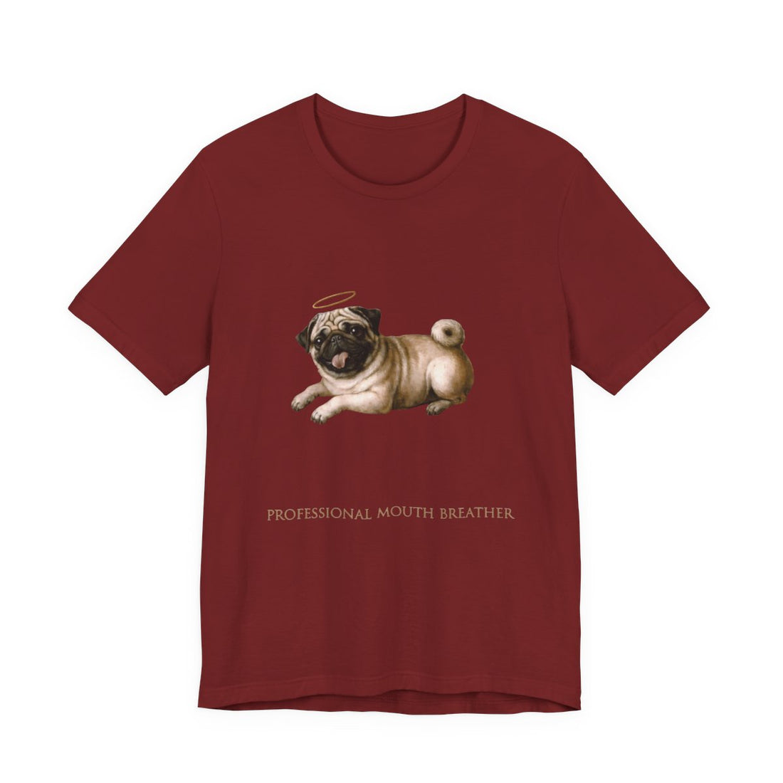 Cardinal — Front | Pug 'Professional Mouth Breather' Tee