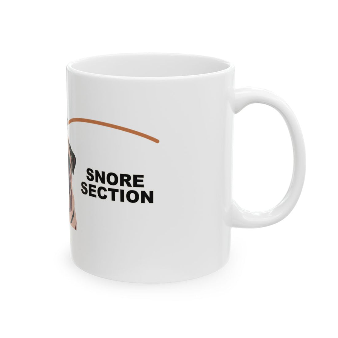 11oz — Right side | Pug Snore Section Coffee Mug