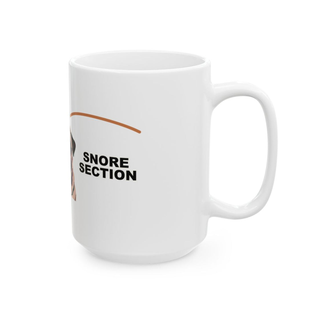 15oz — Right side | Pug Snore Section Coffee Mug