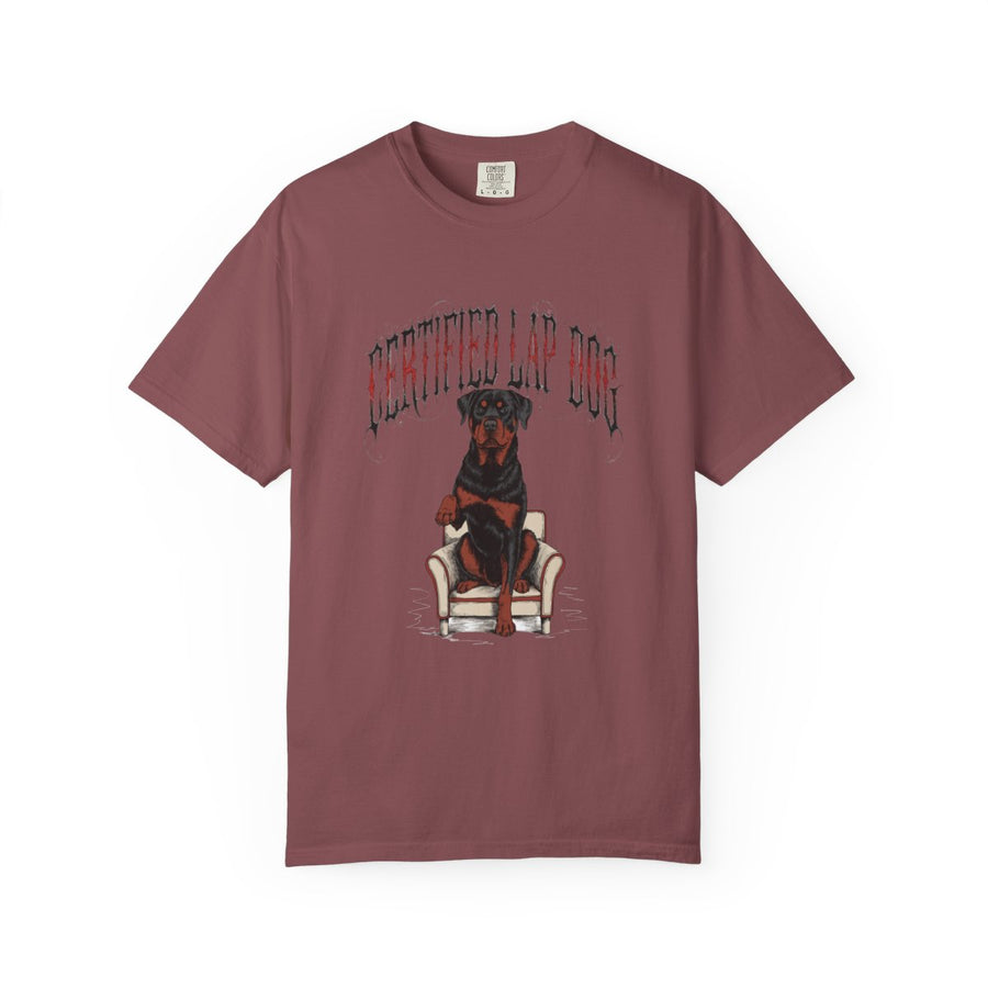 Rottweiler 'Certified Lap Dog' Garment-Dyed Tee