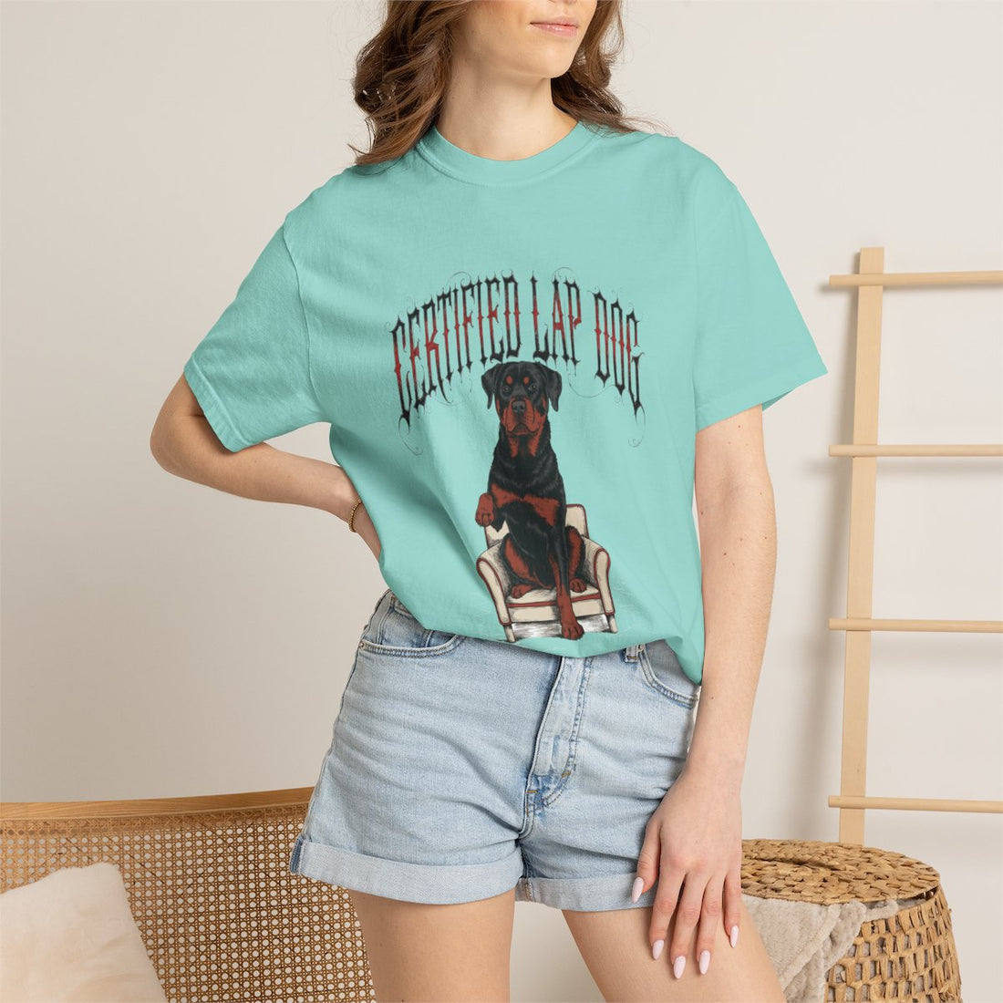 Chalky Mint — Lifestyle | Rottweiler 'Certified Lap Dog' Garment-Dyed Tee