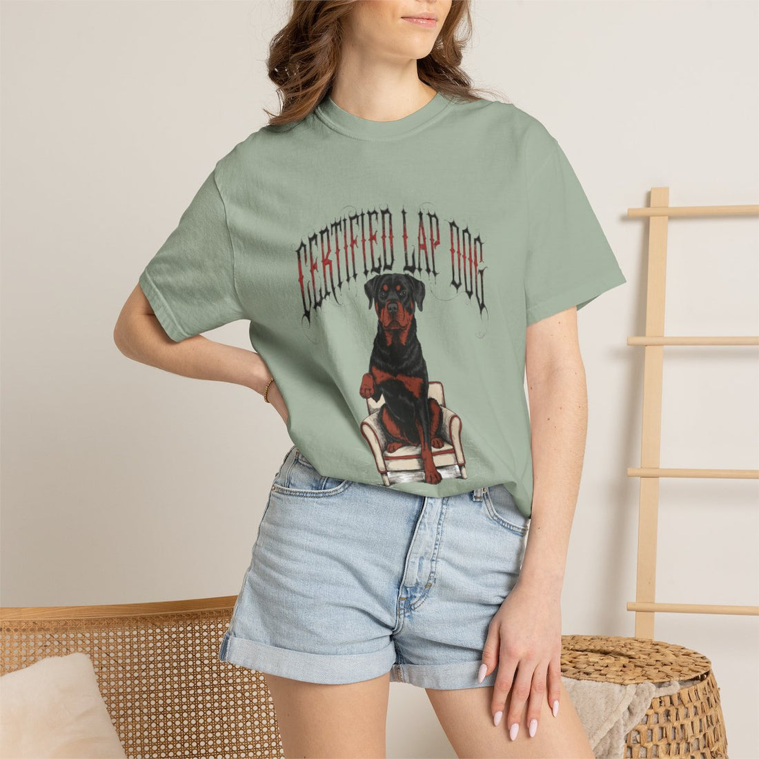 Bay — Lifestyle | Rottweiler 'Certified Lap Dog' Garment-Dyed Tee