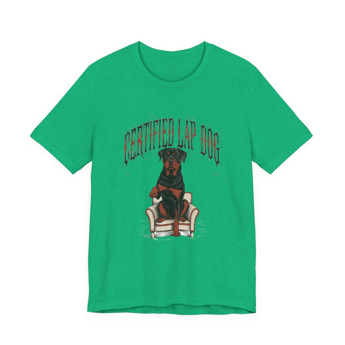 Heather Kelly — Front | Rottweiler 'Certified Lap Dog' Tee