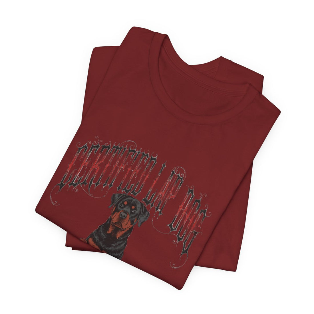 Cardinal — Folded | Rottweiler 'Certified Lap Dog' Tee