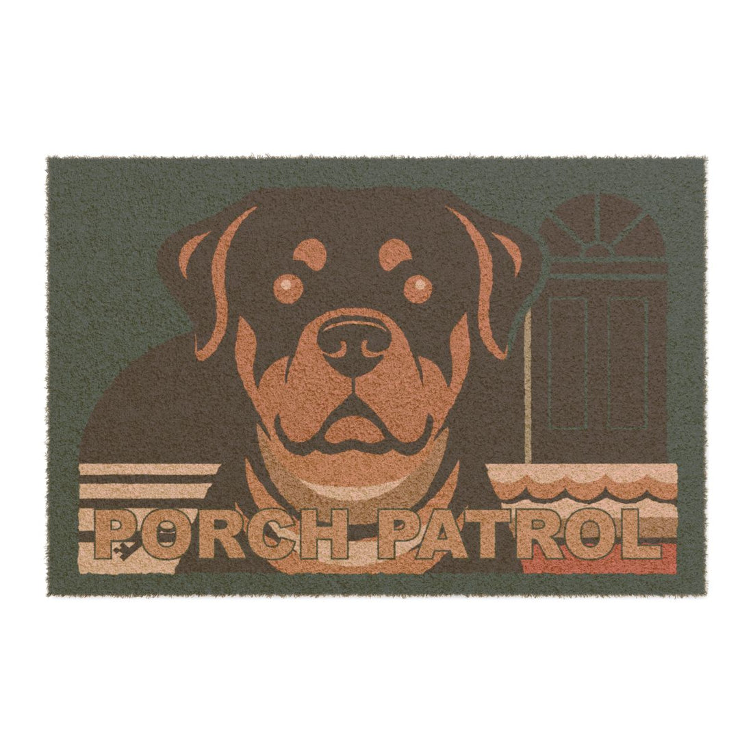 Front | Rottweiler Porch Patrol Doormat
