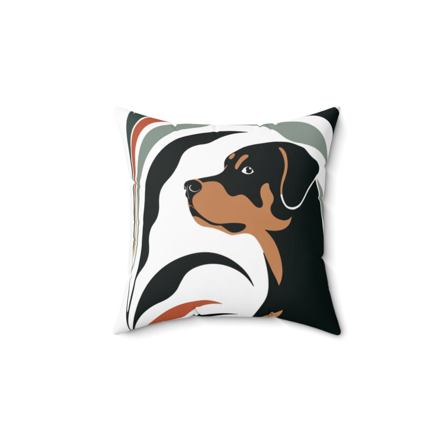 Rottweiler Porch Patrol Throw Pillow