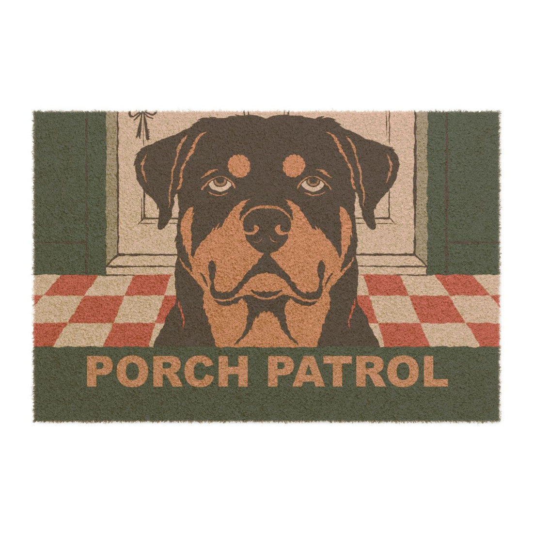 Front | Rottweiler Porch Patrol Welcome Mat