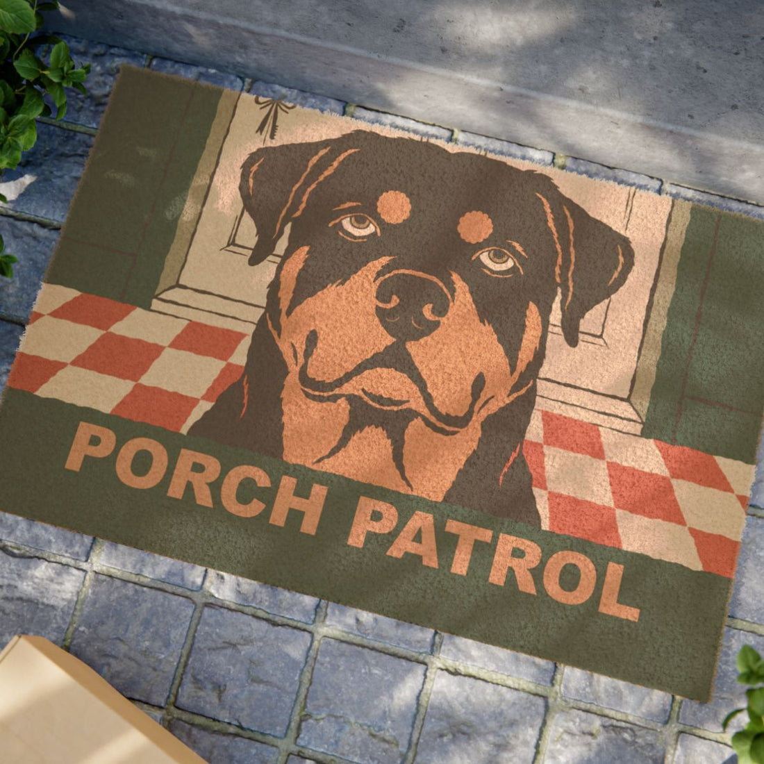 Lifestyle | Rottweiler Porch Patrol Welcome Mat