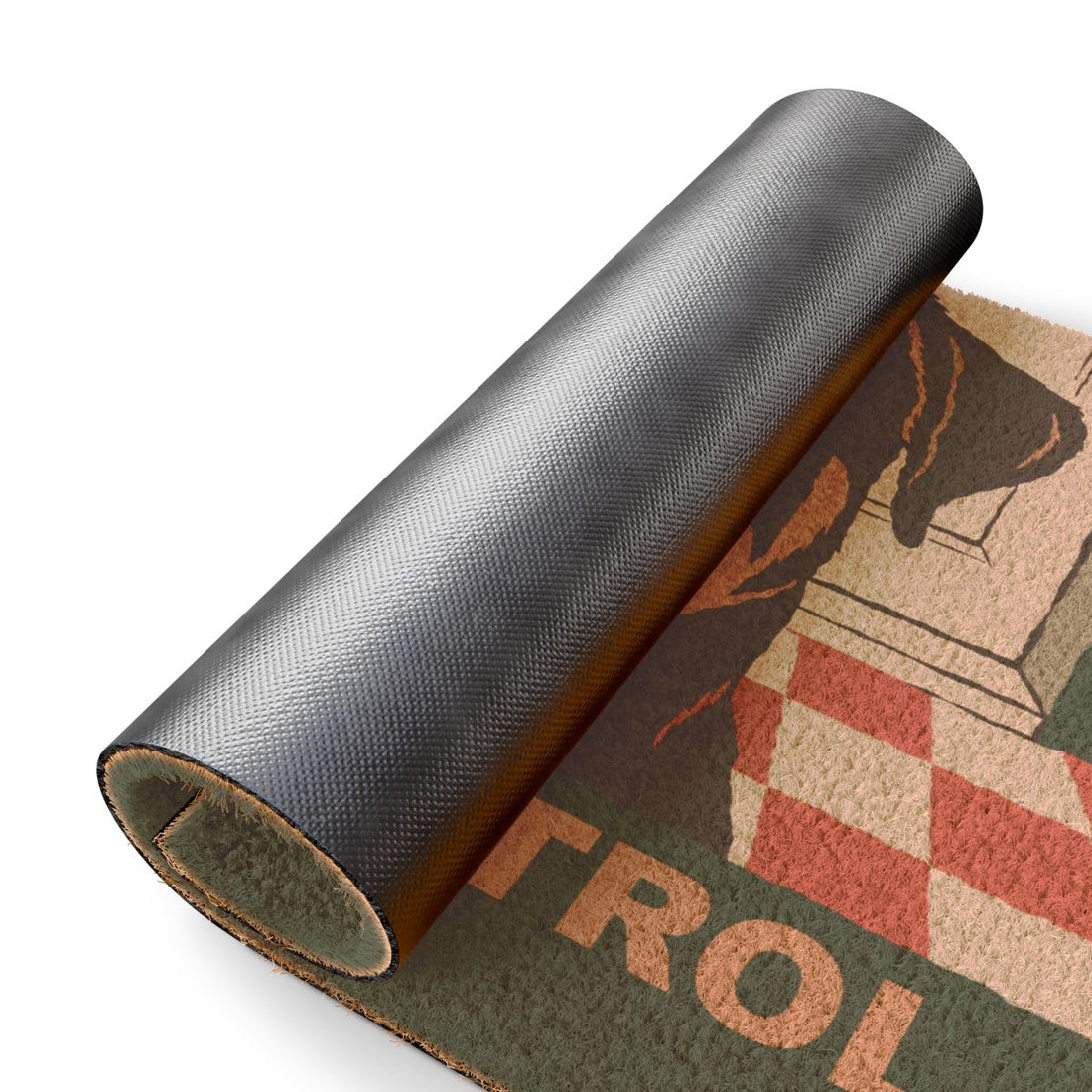 Rolled | Rottweiler Porch Patrol Welcome Mat