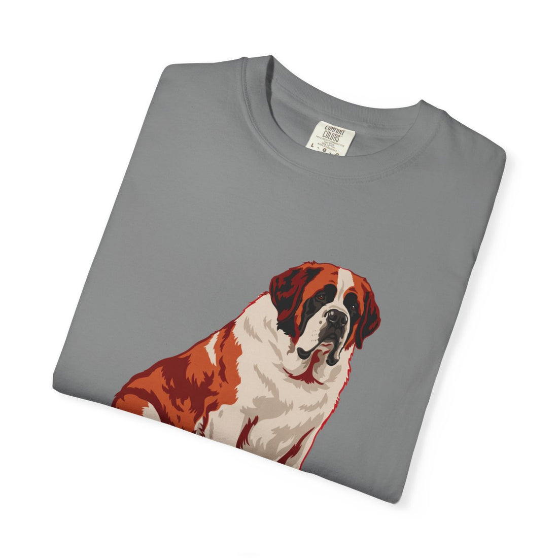 Grey — Folded | Saint Bernard 'Avalanche Of Affection' Garment-Dyed Tee