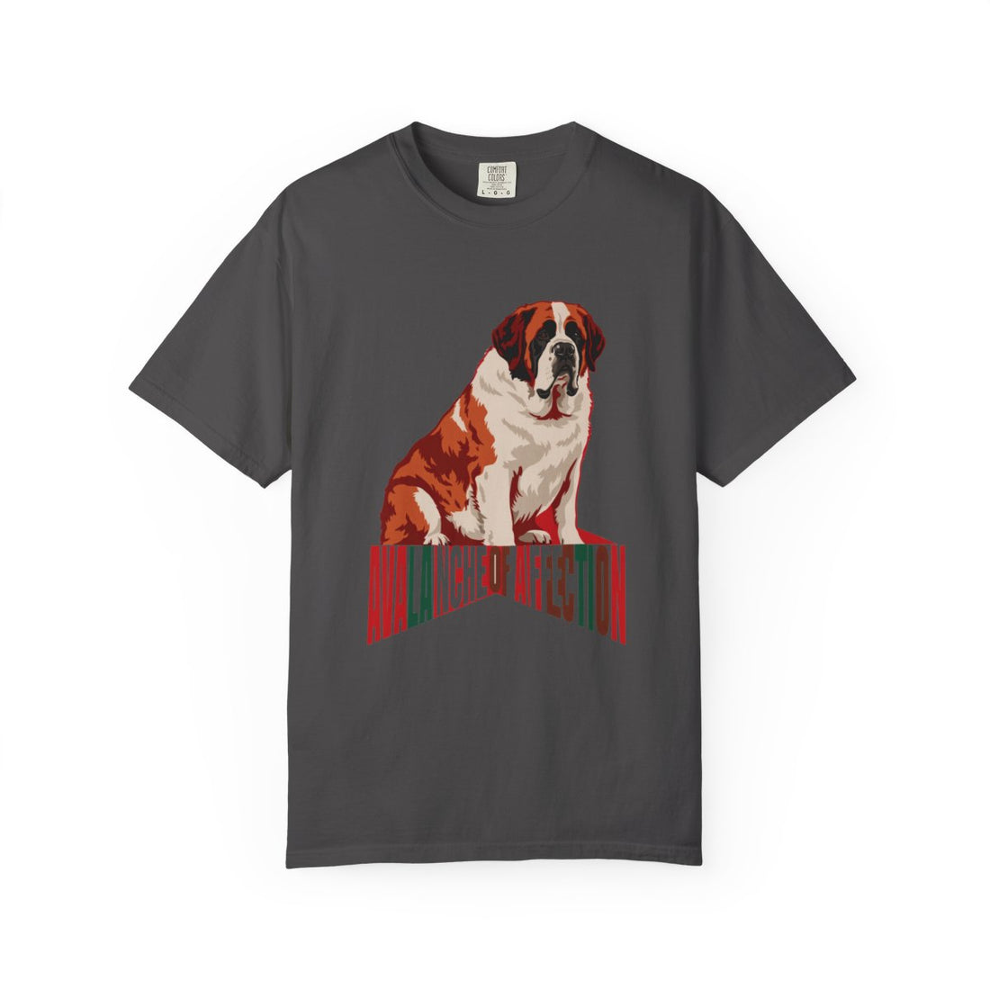Graphite — Front | Saint Bernard 'Avalanche Of Affection' Garment-Dyed Tee
