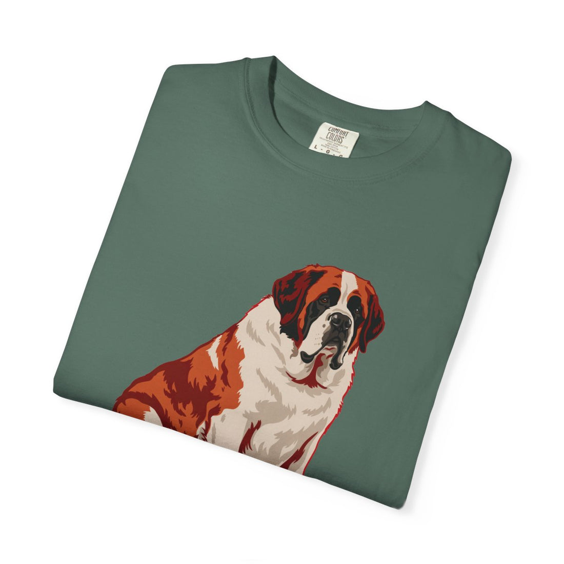 Blue Spruce — Folded | Saint Bernard 'Avalanche Of Affection' Garment-Dyed Tee