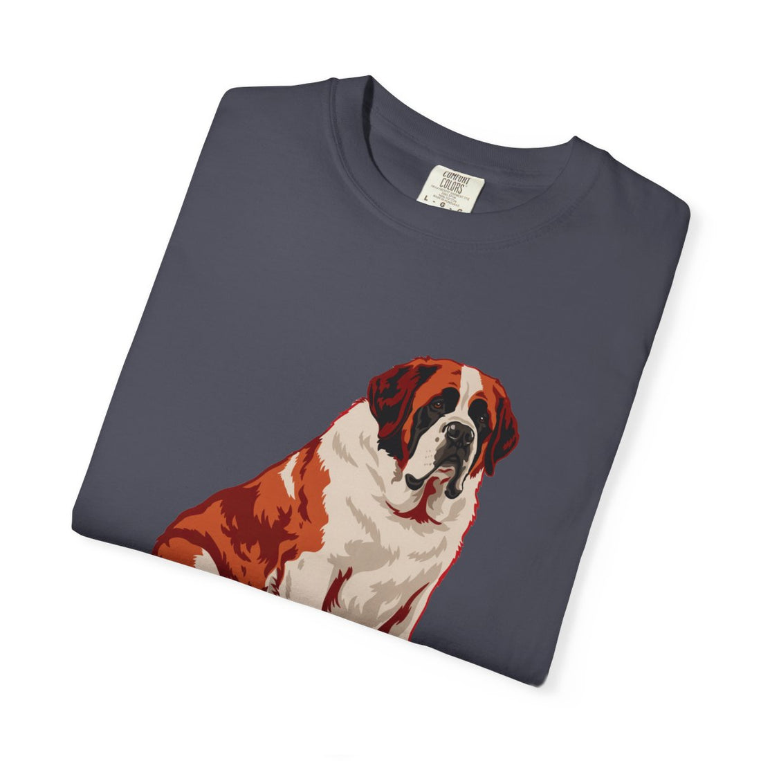 Navy — Folded | Saint Bernard 'Avalanche Of Affection' Garment-Dyed Tee