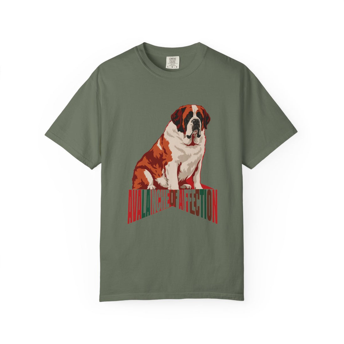 Moss — Front | Saint Bernard 'Avalanche Of Affection' Garment-Dyed Tee