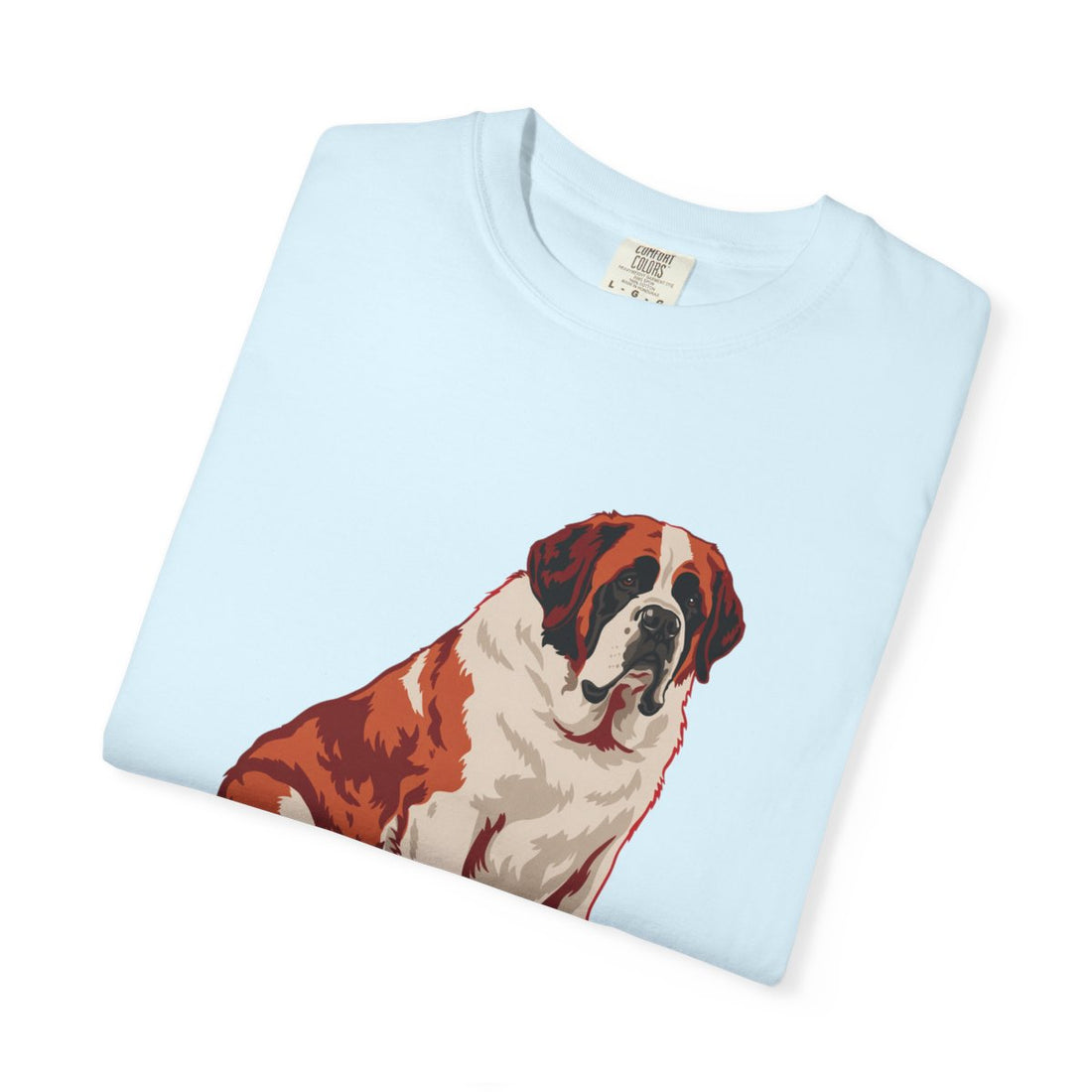 Chambray — Folded | Saint Bernard 'Avalanche Of Affection' Garment-Dyed Tee