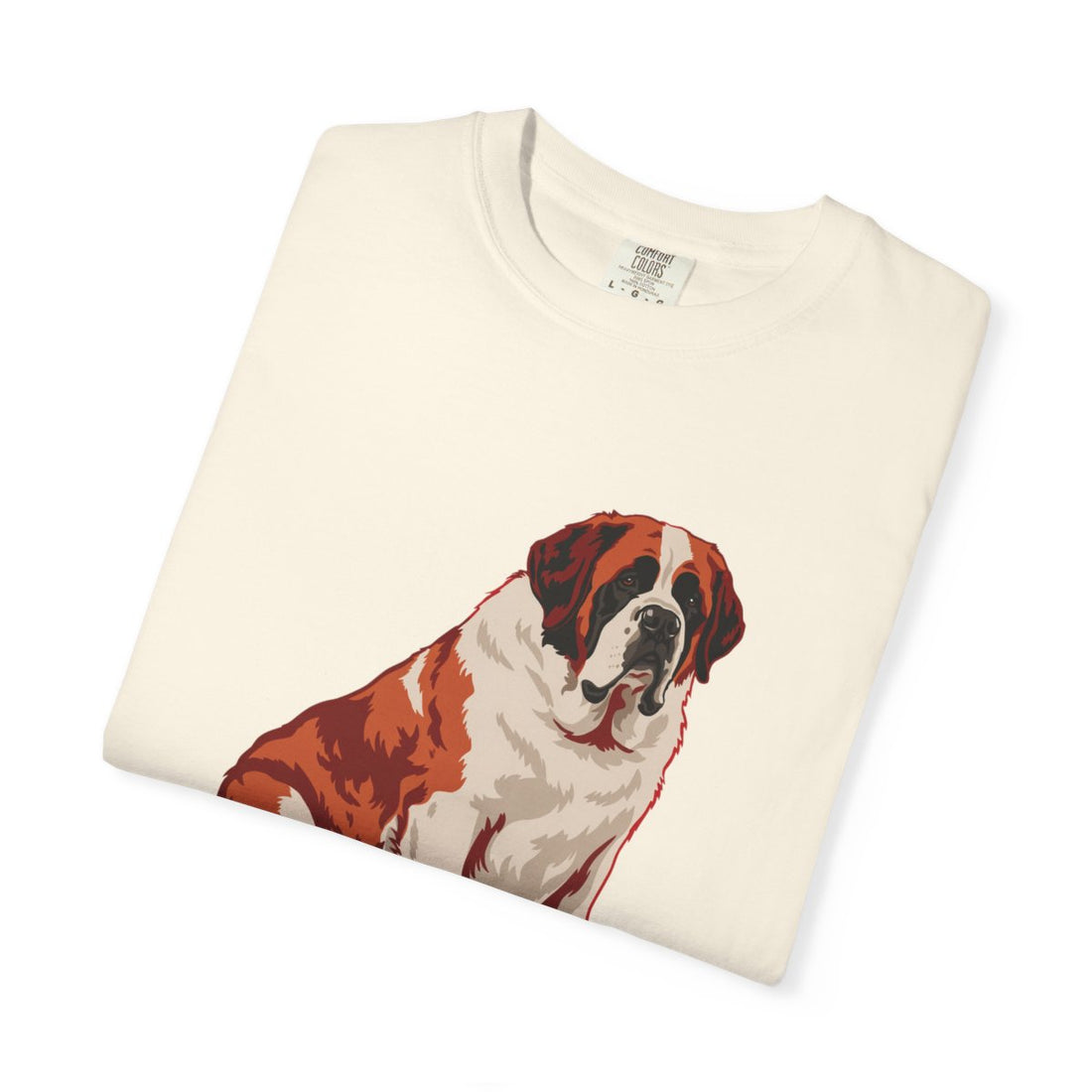 Ivory — Folded | Saint Bernard 'Avalanche Of Affection' Garment-Dyed Tee