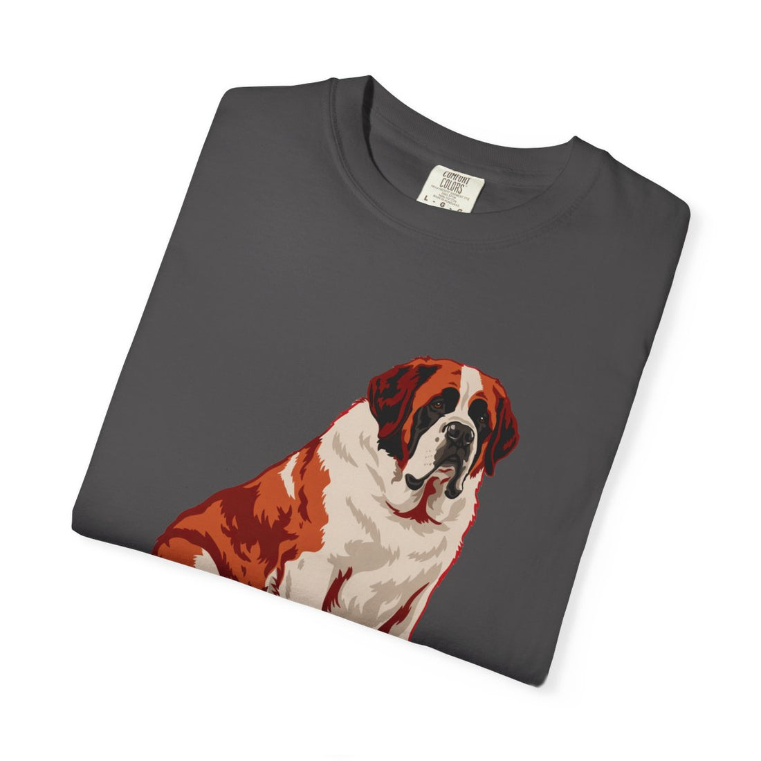 Graphite — Folded | Saint Bernard 'Avalanche Of Affection' Garment-Dyed Tee