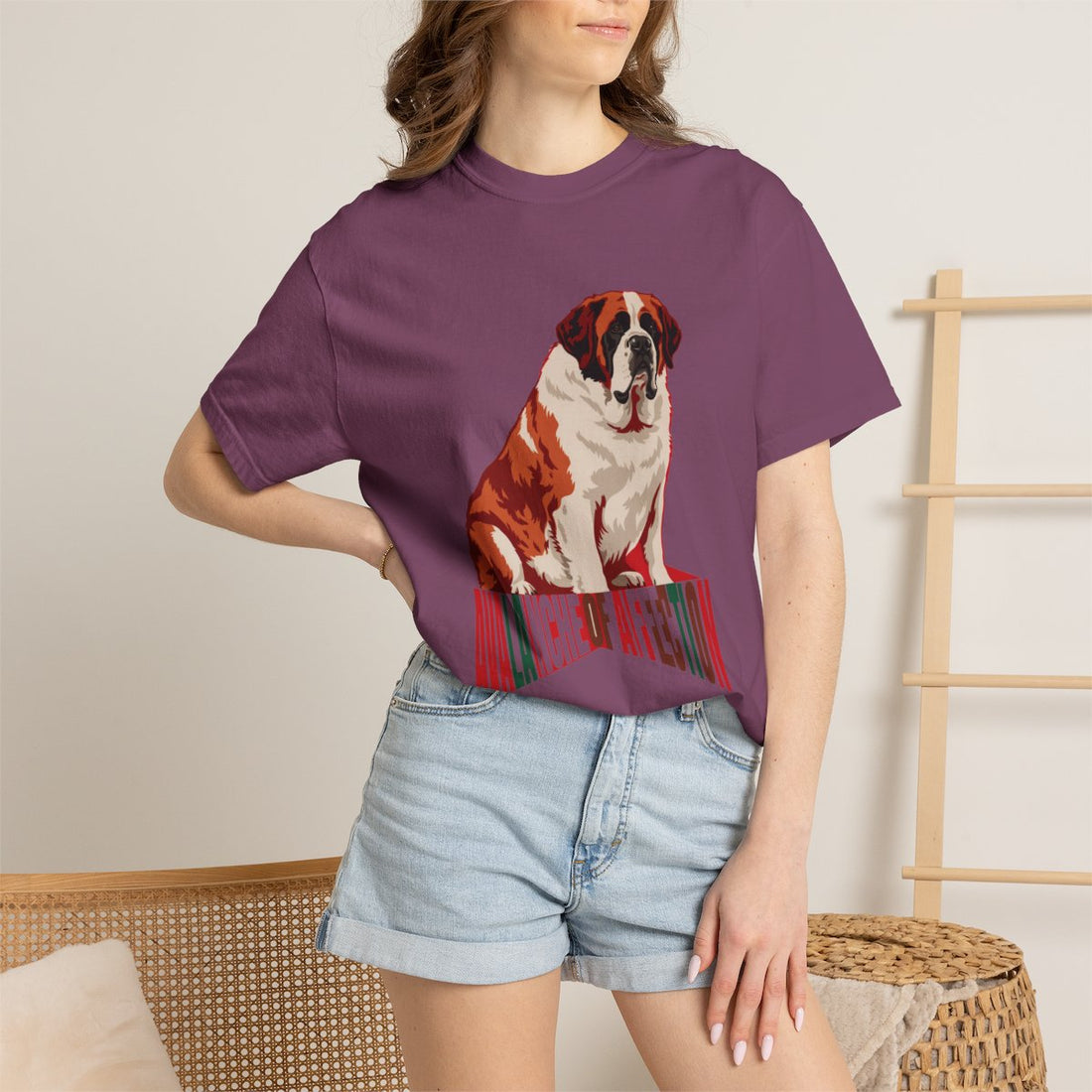 Berry — Lifestyle | Saint Bernard 'Avalanche Of Affection' Garment-Dyed Tee