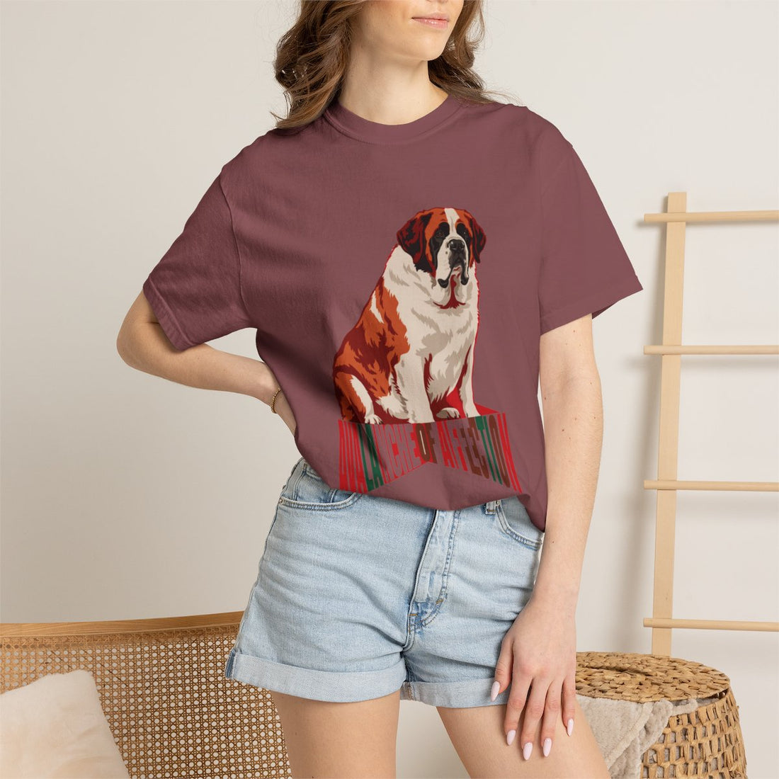 Brick — Lifestyle | Saint Bernard 'Avalanche Of Affection' Garment-Dyed Tee