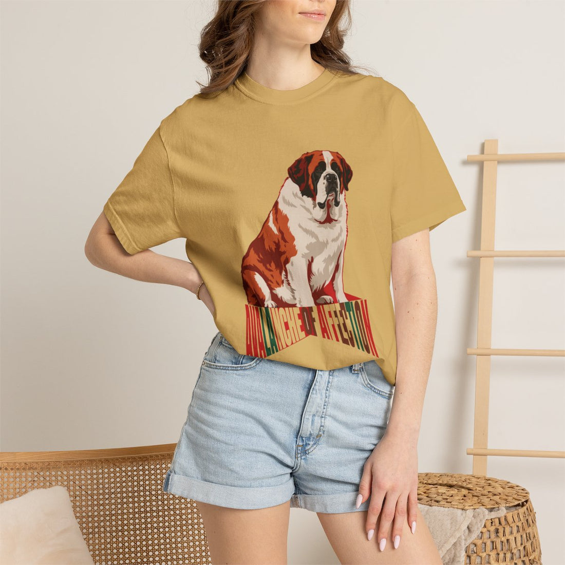 Mustard — Lifestyle | Saint Bernard 'Avalanche Of Affection' Garment-Dyed Tee