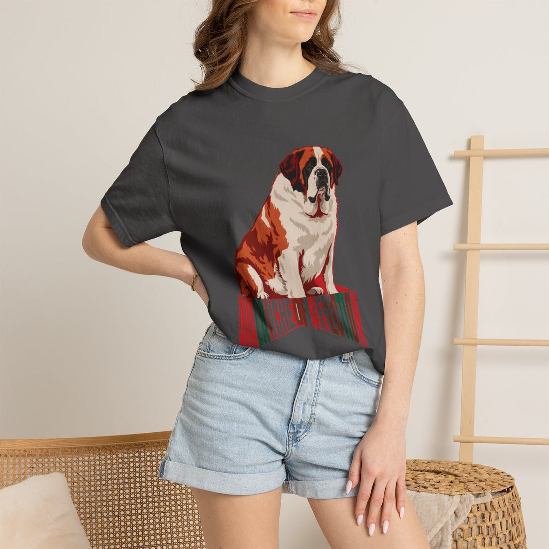 Graphite — Lifestyle | Saint Bernard 'Avalanche Of Affection' Garment-Dyed Tee