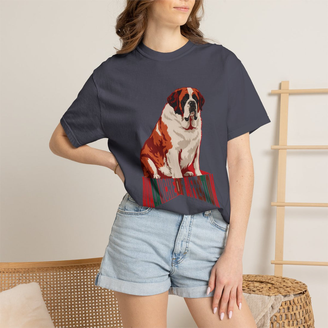 Navy — Lifestyle | Saint Bernard 'Avalanche Of Affection' Garment-Dyed Tee