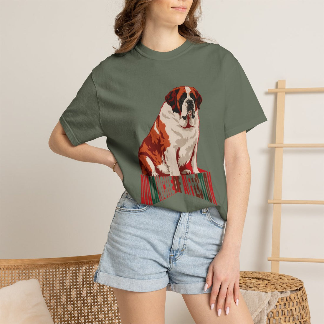 Moss — Lifestyle | Saint Bernard 'Avalanche Of Affection' Garment-Dyed Tee
