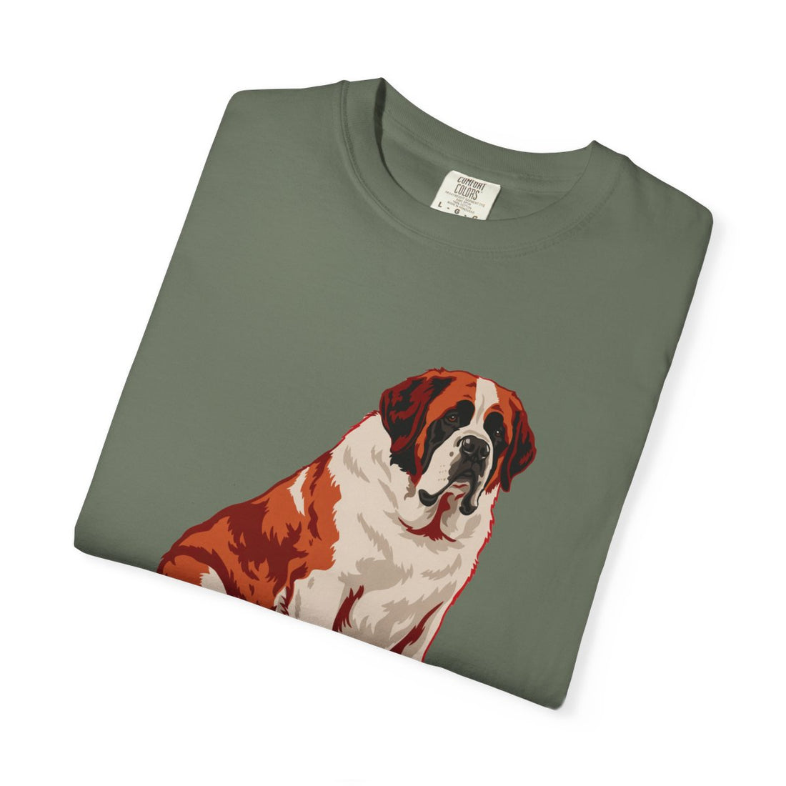 Moss — Folded | Saint Bernard 'Avalanche Of Affection' Garment-Dyed Tee