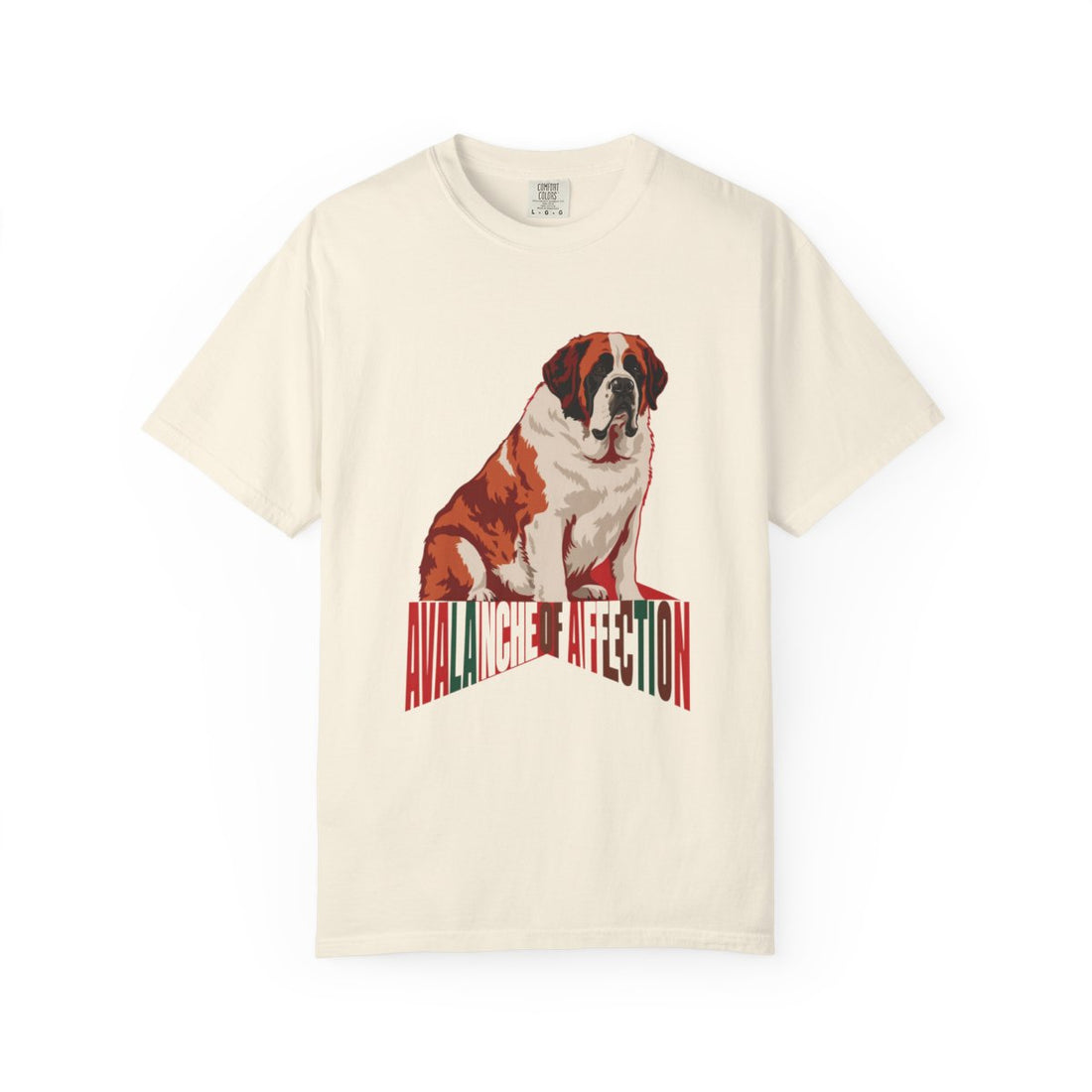 Ivory — Front | Saint Bernard 'Avalanche Of Affection' Garment-Dyed Tee