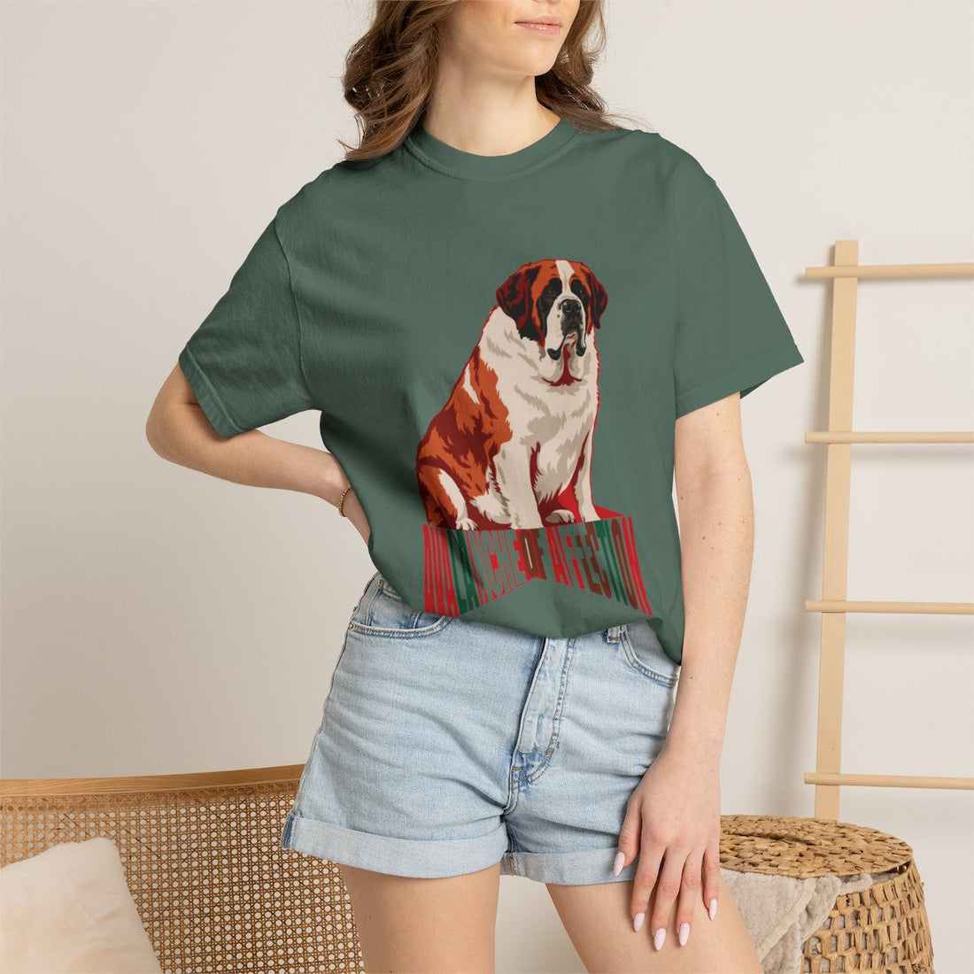 Blue Spruce — Lifestyle | Saint Bernard 'Avalanche Of Affection' Garment-Dyed Tee