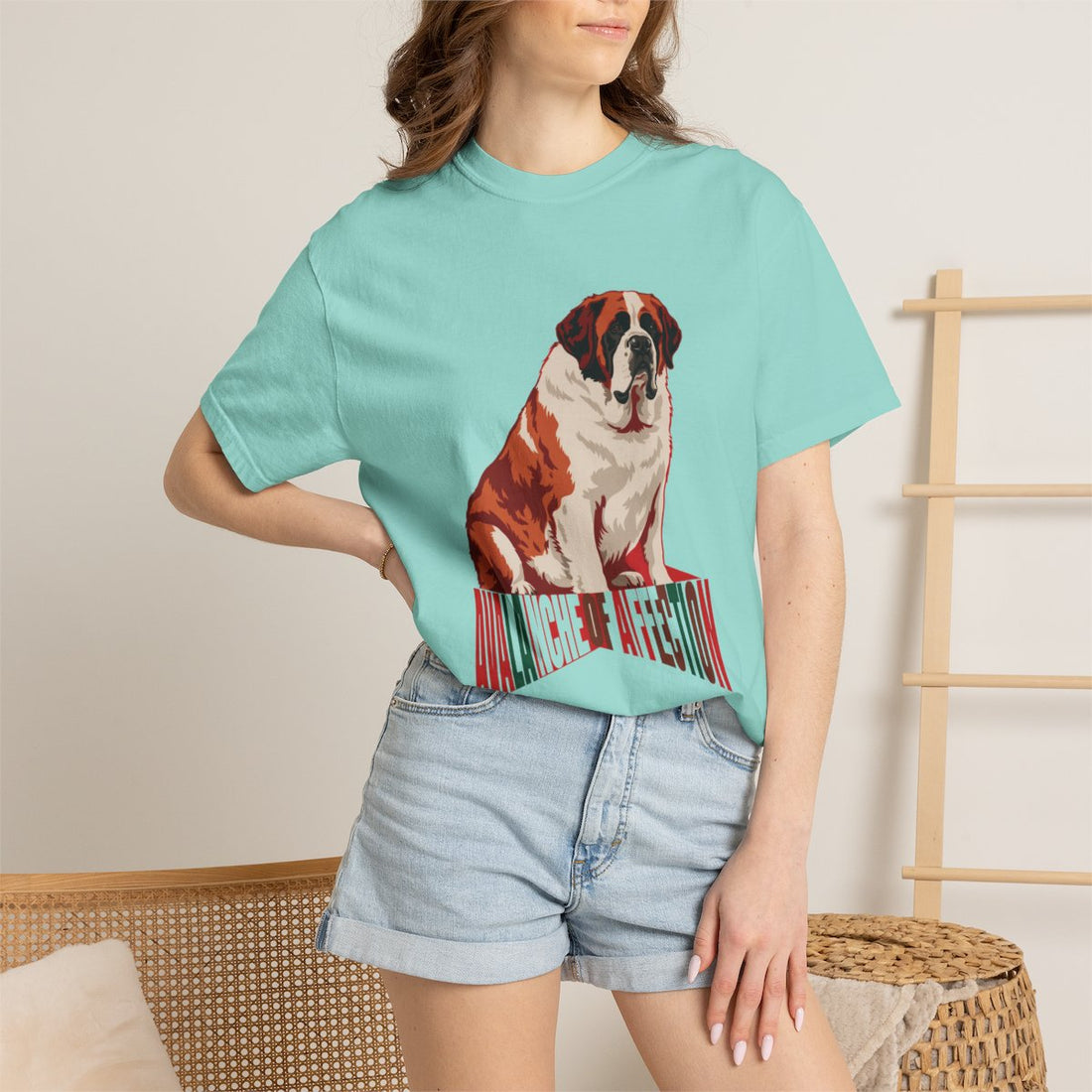 Chalky Mint — Lifestyle | Saint Bernard 'Avalanche Of Affection' Garment-Dyed Tee