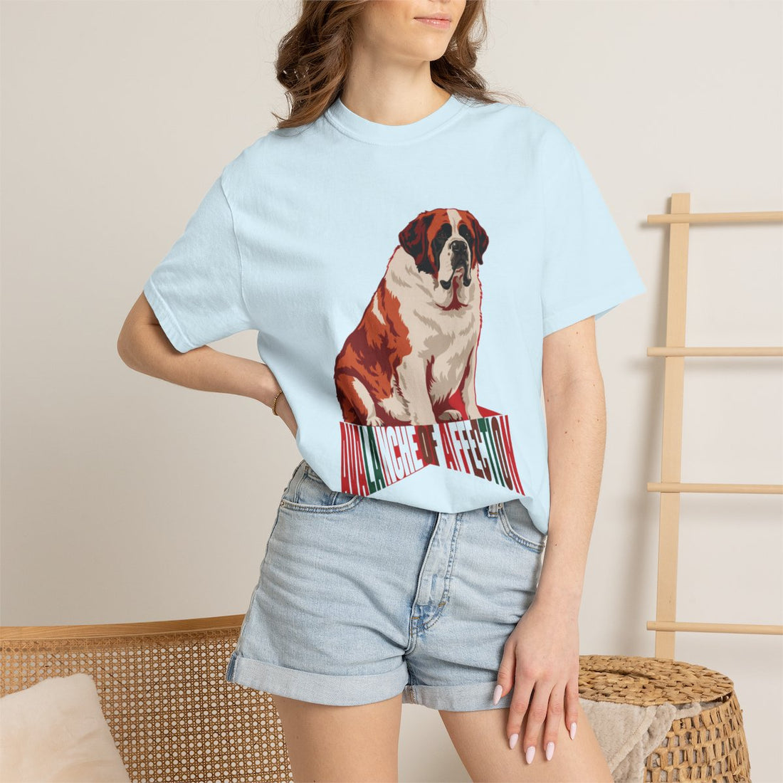 Chambray — Lifestyle | Saint Bernard 'Avalanche Of Affection' Garment-Dyed Tee