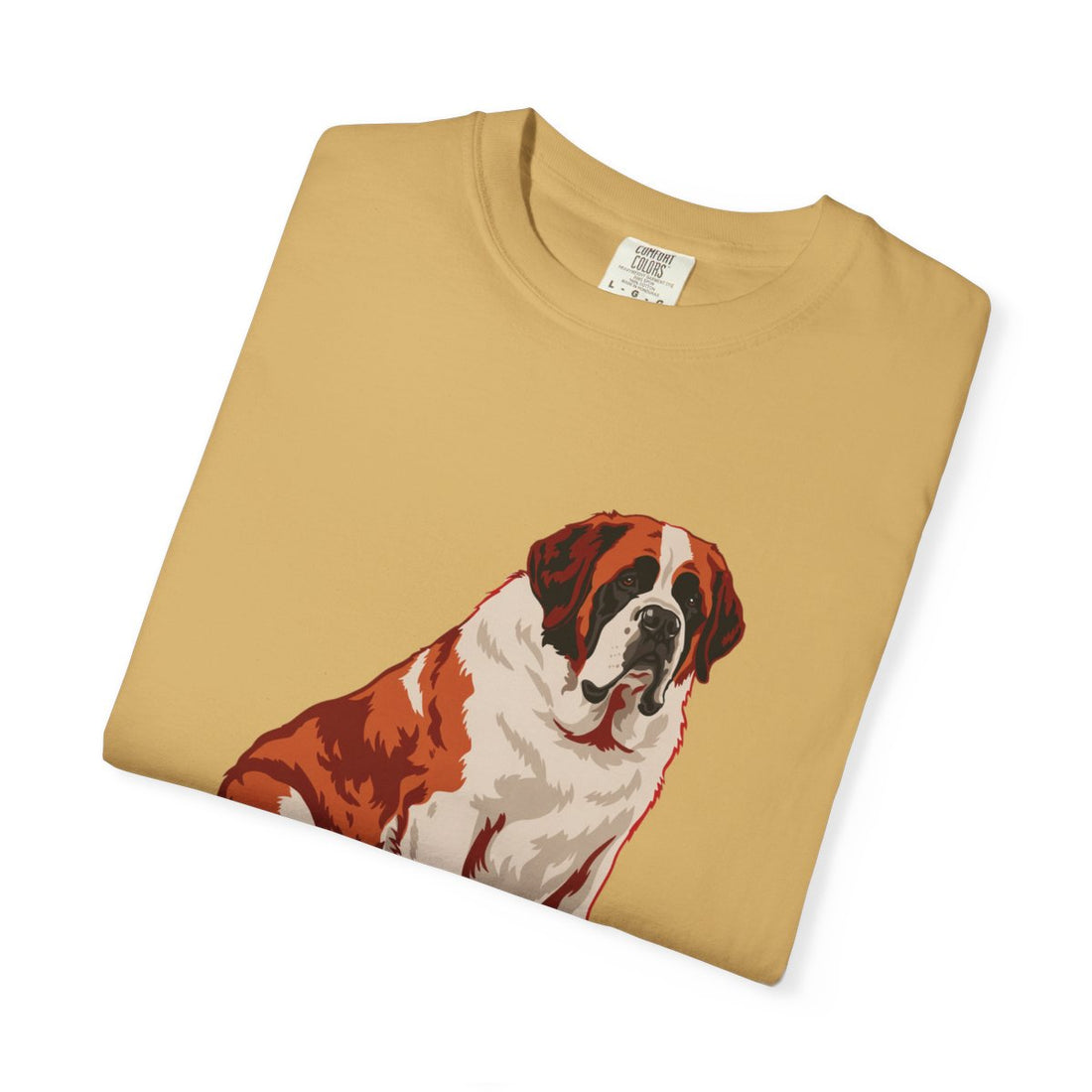 Mustard — Folded | Saint Bernard 'Avalanche Of Affection' Garment-Dyed Tee