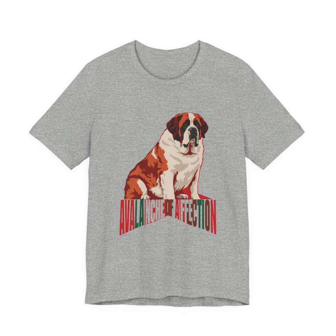 Athletic Heather — Front | Saint Bernard 'Avalanche Of Affection' Tee