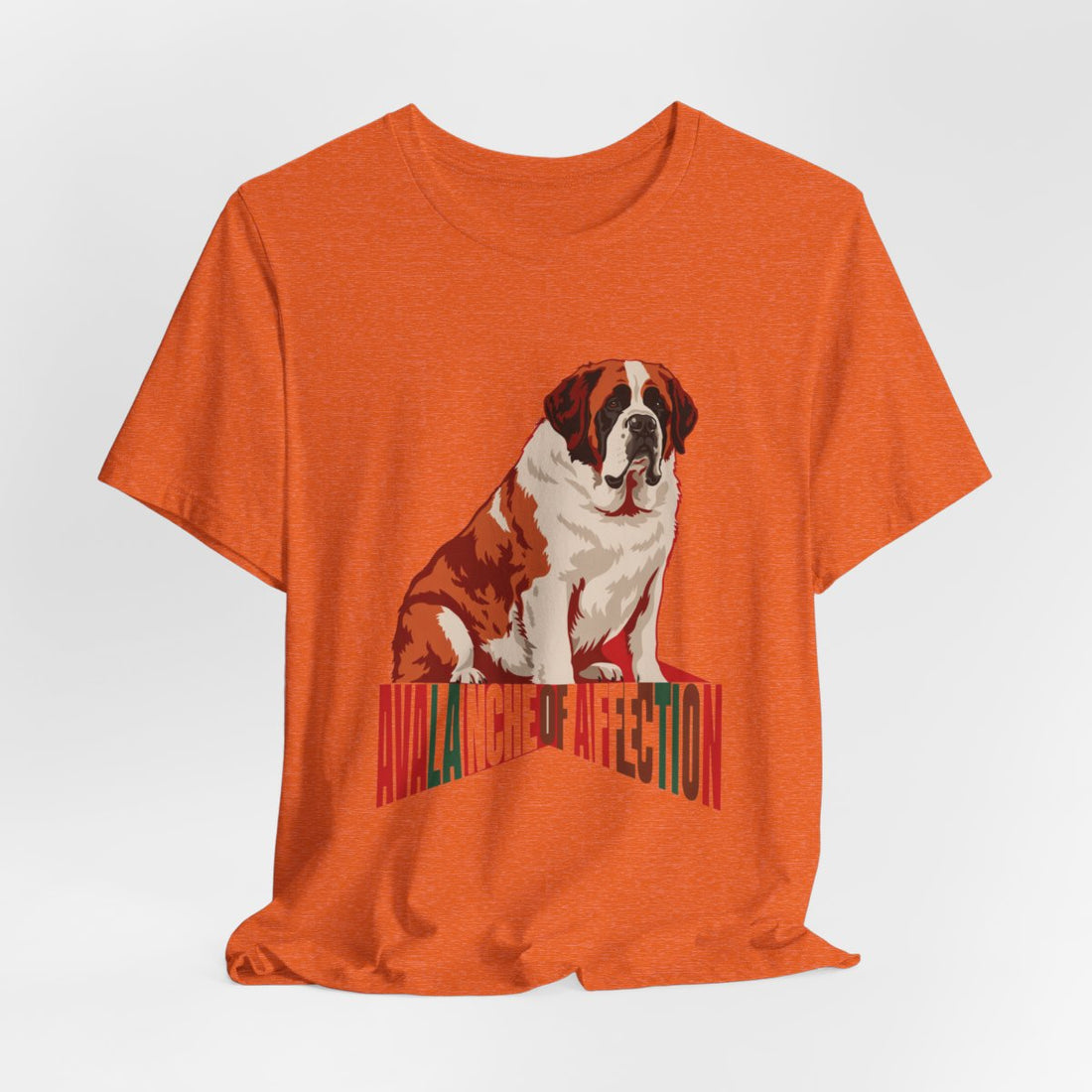 Heather Orange — Hanging | Saint Bernard 'Avalanche Of Affection' Tee
