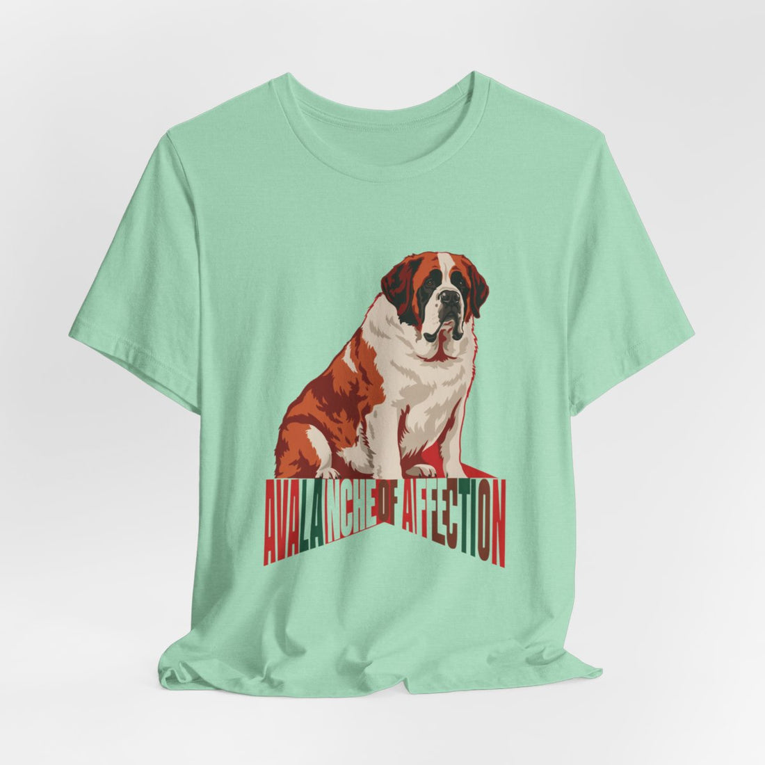 Heather Mint — Hanging | Saint Bernard 'Avalanche Of Affection' Tee