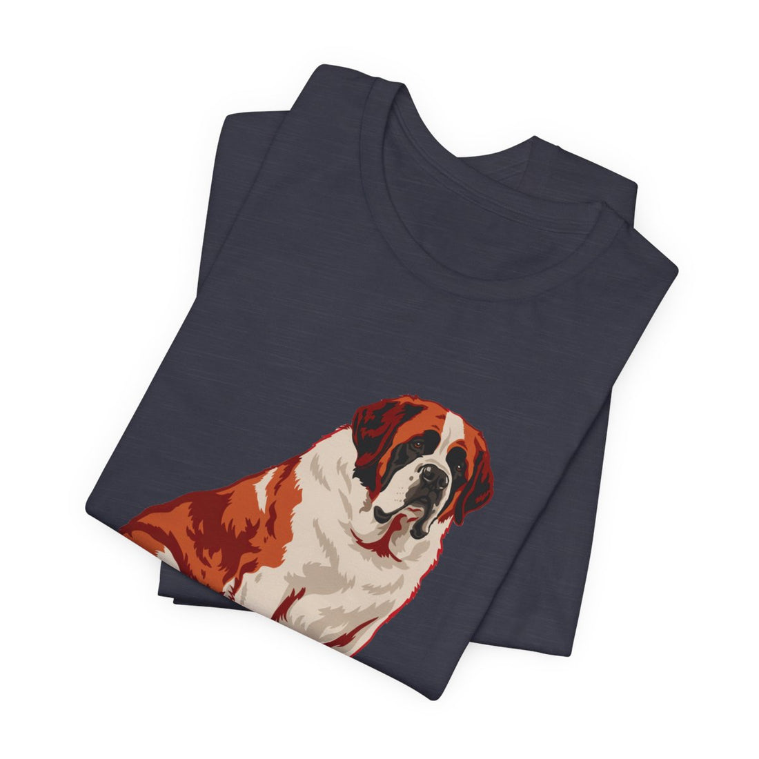 Heather Midnight Navy — Folded | Saint Bernard 'Avalanche Of Affection' Tee