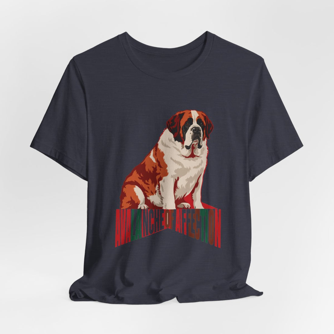 Heather Midnight Navy — Hanging | Saint Bernard 'Avalanche Of Affection' Tee